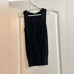James perse black tank top cross‎ over low v neck size 2 or medium
